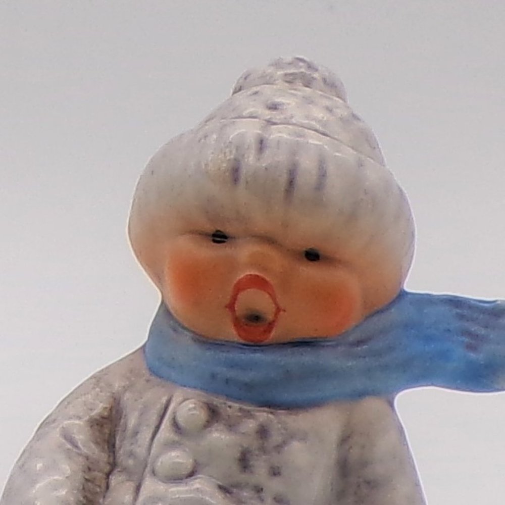 Boy on Sled Ceramic Figurine by Goebel - Picture 3 of 15